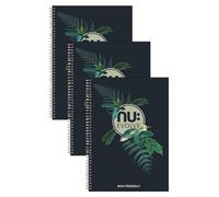 Nu Notebooks - Evolve Range - Recycled Notebook - A4 Notebook - Wirebound Notebook - Stationery Notebooks - Professional Notepad - 120 Pages - Multipack of 3