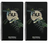 nu: Notebooks - Evolve Range - Things to Do Pad - Recycled Notebook - Wirebound Notebook - Stationery Notebooks - Professional Notepad - 120 Pages (Pack of 2)