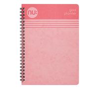 NU: Notebooks - Goal Planner - Cloud Pastels Range - A5 Pink Notebook - Daily Journal - 150 Pages