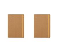 NU Notebooks - Kraft Range - Manilla Stitched Spine A6 Notebook - Stationery Notebooks - Professional Notepad - 120 Pages (Pack of 2)