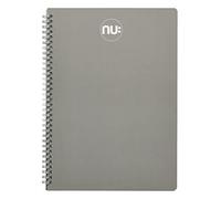 nu: Notebooks - Spectrum Pastels Range - Grey Journal Notebook - A4 Notepad - 150 Pages, NU004130-FSC