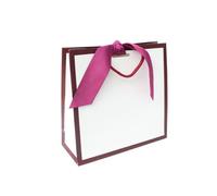 Nu-Nuel Luxury Gift Bag with Ribbon | Matt Laminated Paper Bags with Rope Handles | 10 Small Gift Bages for Birthday, Wedding, Valentine's Day (10, SMALL - 230x220x90mm)