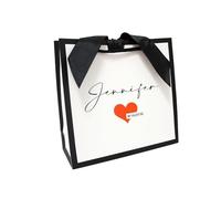 Nu-Nuel Personalised Valentine's Day Gift Bag with Name | Luxury Gift Bag with Rope Handle| Personalised Gift Bags | Small Medium Large Gift Bags