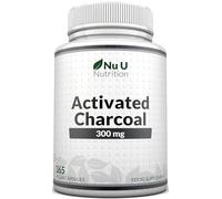 Nu U Nutrition Activated Charcoal - 365 Vegan Capsules not Tablets - 1 Year Supply - Supplement sourced from Natural Coconut - Made in the UK