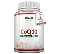 Nu U Nutrition - CoQ10 200mg - 120 Vegan Capsules - 2 Month Supply - 100mg per Capsule - 100% Pure & Naturally Fermented Coenzyme Q10 Ubiquinone Supplement not Ubiquinol