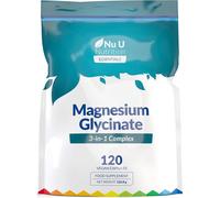 Magnesium Glycinate | Citrate | Malate | 3-in-1 Complex 1813mg - 120 Vegan Capsules - Sustained Release - Triple High Absorption 384mg Elemental Mag per Serving - Made in The UK - Nu U Nutrition
