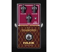 NU-X | The Reissue Series 63 Diamond Pedal | Emulate the Classic British 30-Watt Class-A Valve Amplifier Overdrive Tone Sound with Ease, Mimics the Original Amplifier's Functionality