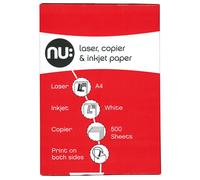 NU007342 - Nu A4 Copier Paper Ream (500 Sheets) Bright White, Smooth, 94+ Opacity, Copier/Printer Ready, Eco-Friendly