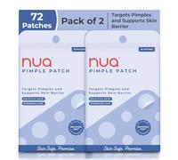 Nua Pimple Plasters | 72 Hydrocolloid and Salicylic Acid Patches | Absorbs Oil, Prevents Scars | Overnight Treatment | For All Skin Types | Acne Patches for Face