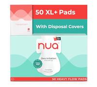 Nua Sanitary Pads for Heavy Flow |with Disposal Cover | Ultra Thin | Extremely Soft and Comfortable | Wider Back Design | Zero Toxins | Rash Free, Pack of 12 Pads for Women (XL)