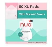 Nua Ultra Thin Sanitary Pads for Women | Bulk Pack of 50 Pads | Size - L - 280mm | for Medium Flow | Zero Toxins | Rash Free | Non-Woven Fabric | Unscented | Free Disposal Cover