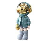 NUACOS Astronaut statue Space Decorative,Resin Astronaut sculpture,Modern craft Home decoration,Desktop Ornaments Office, Spaceman Bedroom Decor for Men(green)