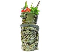 NUACOS Ceramic Tiki Mug - 400ml / 14oz Large Tiki Style Cup Hawaiian Luau Party Mugs Drinkware Creative Bar Drinkware Decor