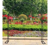 NUACOS Metal Garden Arch, Wedding Arch, Roses Climbing Plants Support Archway, Heavy Duty Garden Arches, for Indoor Outdoor Lawn Garden Various Climbing Plants,Black,140x230x40cm
