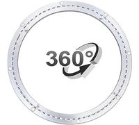 NUACOS Silent Heavy Duty Swivel Turntable Bearing Aluminium Alloy Rotating Turntable Ball Bearing Max Load 400kg Round Dining Table Turntable Bearings,Silver,10in/25cm