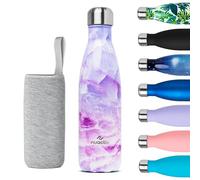Nuactiv Stainless Steel Water Bottle, Vacuum Insulated, 12hrs Hot & 24hrs Cold Drinks, BPA Free, Metal Water Bottle 500ml, Leakproof Double Walled Thermal Flask for Kids, Travel, Gym, Sports - Marble