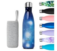 Nuactiv Stainless Steel Water Bottle, Vacuum Insulated, 12hrs Hot & 24hrs Cold Drinks, BPA Free, Metal Water Bottle 500ml, Leakproof Double Walled Thermal Flask for Kids, Travel, Gym, Sports - Galaxy