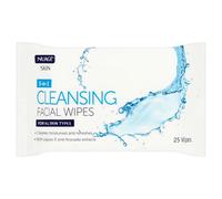 Nuage 3 In 1 Skin Cleansing Facial Wipes 25 Wipes (Twin Pack)