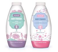 Nuage Body Powder Set - Talc-Free, Cherry Blossom and Water Lily Scents, Anti-Chafing and Moisture Absorbing - 2 Pack