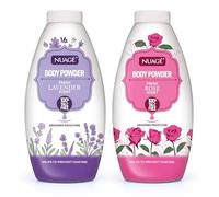 Nuage Body Powder Set - Talc-Free, Lavender and Rose Scents, Anti-Chafing and Moisture Absorbing - 2 Pack