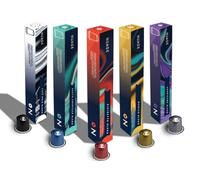 Nuage Coffee Espresso Capsules Original Line, 50 Pods Variety Pack, Aluminum Coffee Capsules Compatible with Nespresso OriginalLine Machines NOT VERTUO COMPATIBLE