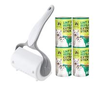 Nuage Foyer Lint Roller - Extra Sticky, 300 Sheets (1 Handle, 5 Refills) for Pet Hair, Clothes, Furniture & Carpet