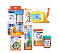 Nuage Hayfever Survival Kit | Natural Remedy for Hayfever - Includes 30 Resealable Hayfever Relief Wipes, Barrier Balm, Face Mist Spray, Cooling Gel Eye Mask & Eye Pads | Suitable for Face and Hands