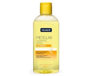 Nuage Micellar Cleansing Water with Vitamin C | Gently Removes Makeup, Cleanses & Hydrates Skin - Brightening Antioxidant Formula with Aloe Vera & Vitamin E | Suitable for All Skin Types (200ml)