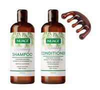 Nuage Rosemary Shampoo & Conditioner - 2 x 400ml - bundled with Massage Tool - Soothes Dry Scalp
