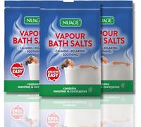 Nuage Vapour Bath Salts 450g Pack of 3 - Total of 1.35kg of Breathe Easy Relaxing Bath Salts Muscle Soak or Cold Relief with Menthol & Eucalyptus Bundled by Black Nore Gifts