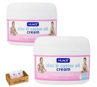 Nuage Zinc and Castor Oil Nappy Rash Cream, with Vitamin E, Lanolin Free, Moisturising, for Babies, Bundled by UrbanShoppi, 200g (2)