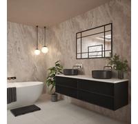 Nuance By Bushboard Bathroom & Wet Room Decorative Panel Board - Grey Onyx 2420 X 160 X 10mm Pf