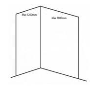 Nuance By Bushboard Bushboard Nuance Pack B For Corner Shower Enclosures Up To 1800mm - 25 Colors Available Finish: Turin Marble