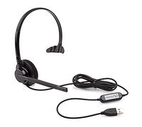 Nuance Dragon Monoaural USB Headset (HS-GEN-25) With Built In Noise Cancellation (Official Headset), Black