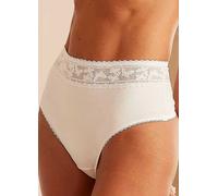 Nuance High Waist Thong White
