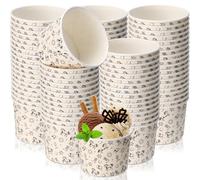 Nuanchu 100 Pcs Western Cowboy Ice Cream Cups 9 oz Wild West Paper Snack Bowls Disposable Dessert Bowls for Hot or Cold Food for Western Cowboy Themed Party Supplies