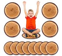 Nuanchu 12 Pcs Kids Carpet Circle Seats for Classroom 16 Inch Round Floor Mat Kids Floor Cushions Soft Educational Classroom Rug Non Slip for School Learning Playing Areas(Log Style)