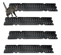 Nuanchu 12 Pieces Cat Deterrent Mat Cat Repellent Mat with Spikes Keep Dogs Off Counter Anti Pet for Outdoor Indoor Plants Garden Sofa Window(16.5 x 3.3 Inch,Black)