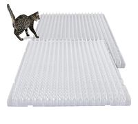 Nuanchu 12 Pieces Cat Deterrent Mat Stool Dog Cat Repellent Mat Cat Repellent Mat with Spikes Keep Dogs off Counter Anti Pet for Outdoor Indoor Plants Garden Sofa Window(16 x 13 Inches,Clear)