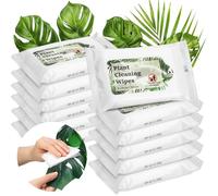 Nuanchu 120 Pcs Plants Cleaning Wipes for Leaves,plant Leaf Cleaner and Shine Wipe,unscented Thick Photosynthesis Wipes Leaf Cleaner for House Indoor & Outdoor