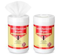 Nuanchu 2 Pack Lead Remover Wipes for Shooting 60 Count Per Canister Hand & Surface Cleaning Wipes Effectively Removes Lead, Dust, Oil & Grime Disposable Wipe for Mechanics Construction Diy (Chic)