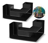 Nuanchu 2 Pcs Aquarium Underground Tunnel, Dual-Entrance Aquarium Hideout Cave, Heavy-Duty ABS Plastic Buried Fish Tunnel for Corydoras, Loaches, Shrimp Tank Accessories