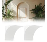 Nuanchu 2 Pcs Rounded Doorway Arch Kit 3D DIY Interior Doorway Precurved Drywall Full Half Circle Top EPS Round Arch Kit 9"x 9"x 5" Easy to Add Rounded Corners to Any Opening for Interior Decoration
