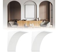 Nuanchu 2 Pcs Rounded Doorway Arch Kit 3D DIY Interior Doorway Precurved Drywall Full Half Circle Top Round Arch Kit 9"x 9"x 5" Easy to Add Rounded Corners to Any Opening for Interior Decoration