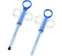 Nuanchu 2 Pieces Pet Pill Plunger Popper for Small Cats Dogs Pill Gun Dispenser Shooter Pet Piller Soft Tip Tablet Syringe Pusher Animal Medicine Feeder for Feeding Accessories (Blue)