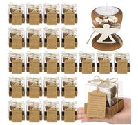 Nuanchu 24 Set Funeral Memorial Candles Holders Funeral Keepsakes Favors Memorial Candle Holders 2.4 x 2.4 Inches Celebration of Life Supplies Sympathy Gifts Service Grief Share Gifts