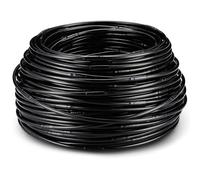 Nuanchu 298 ft 1/4-inch Drip Irrigation Tubing Hydroponics Dripline with 9.8 Inch Emitter Spacing Blank Distribution Tubing Drip Line Watering for Garden Irrigation System Flower, Flexible(Black)