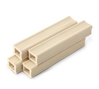 Nuanchu 4 Pack Wide Kiln Post High Alumina Kiln Posts Square Ceramic Shelf Supports for High Temperature Kilns Sturdy Firing Posts (1 x 6 Inch)
