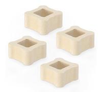 Nuanchu 4 Pack Wide Kiln Post High Alumina Kiln Posts Square Ceramic Shelf Supports for High Temperature Kilns Sturdy Firing Posts (0.5 x 1 Inch)