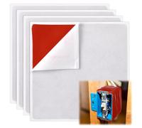 Nuanchu 4 Pcs 7x7 Inches Acoustic Outlet Soundproofing Putty Fire Stop Putty Pads for Electrical Outlets Switch Boxes Fixtures Wall Ceiling Windows Doors Pipes Duct Gaps for Home Recording Studios